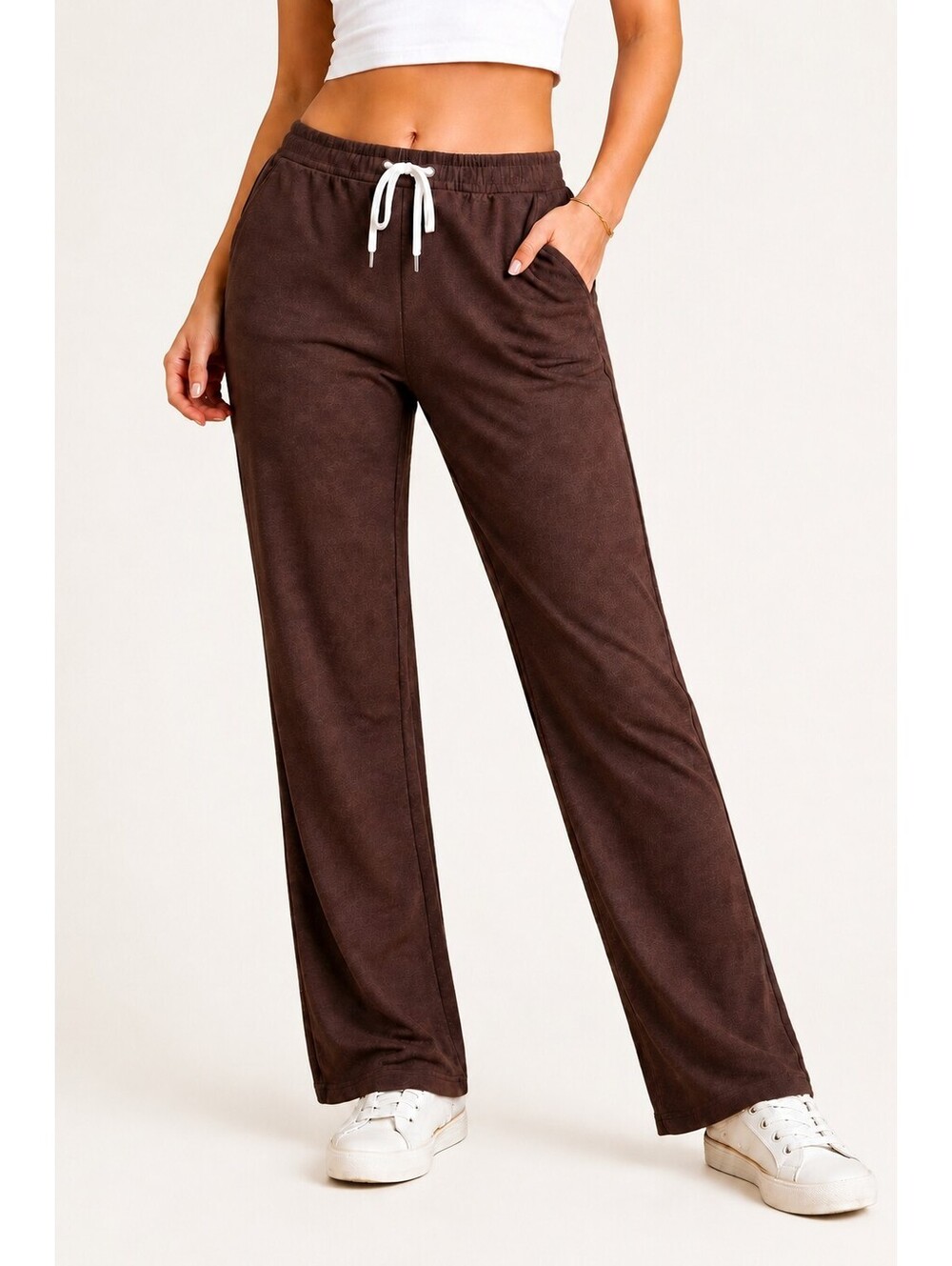 NWT Halara Women's Brown Casual Lounge Pants Size Small